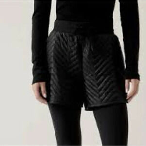 Athleta Apres Ski Quilted Short in Black - NWOT - Size 16
